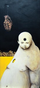 homunculus-il-mai-nato-tec-mista-legno-30x60-2014-luigi-lerna