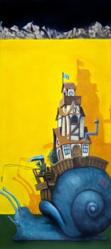 Luigi Lerna - Festina Lente - TM su legno - 30x60 cm. luigilerna.it