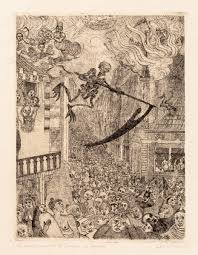 James Ensor, La Mort Poursuivant le Troupeau des Humain, 1896